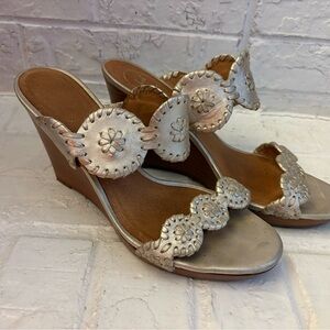 Women's Jack Roger’s Champagne Wedge Sandals